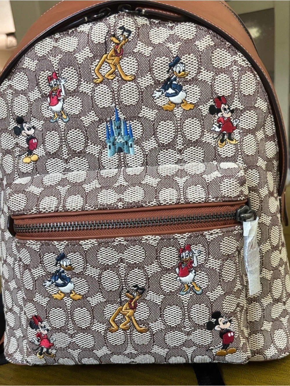 Disney X Coach Charter Backpack Signature Textile jacquard C8490